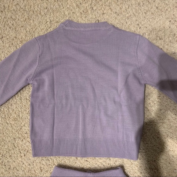 NWT 2 Piece Knitwear Lilac Sweater Short Set Small - Picture 8 of 11